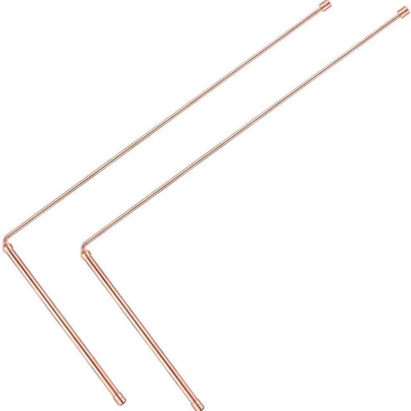 99.9% Pure Copper Dowsing Rods Professional Ghost Hunting Treasure Searching Tool Portable Copper Divining Rod Equipment