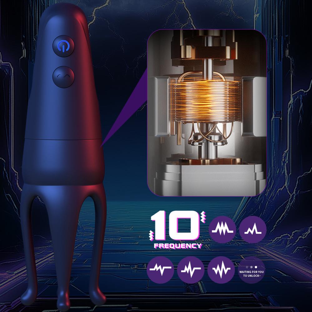 Powerful Glans Trainer Vibrator Lasting Delay Endurance Automatic Oral Climax Stimulate Massager 10 Modes Sex Toys For Men Adult