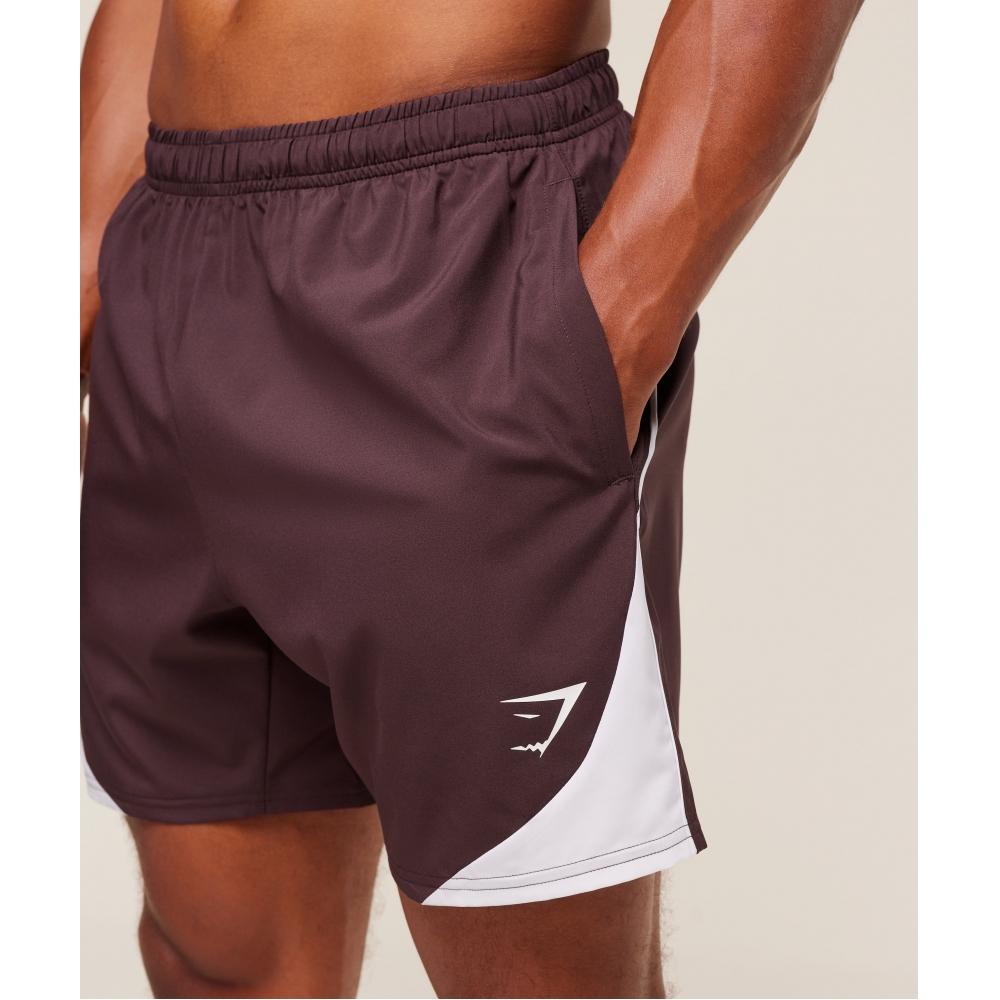 Gymshark Arrival Block 6  Shorts Cherry Purple A3b9y Pcds