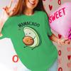 Cartoon Papacado Mamacado Print Couple Matching Tshirt Valentines Day Gifts Women Men Fun Avocado Tees Fashion Lovers Tshirts