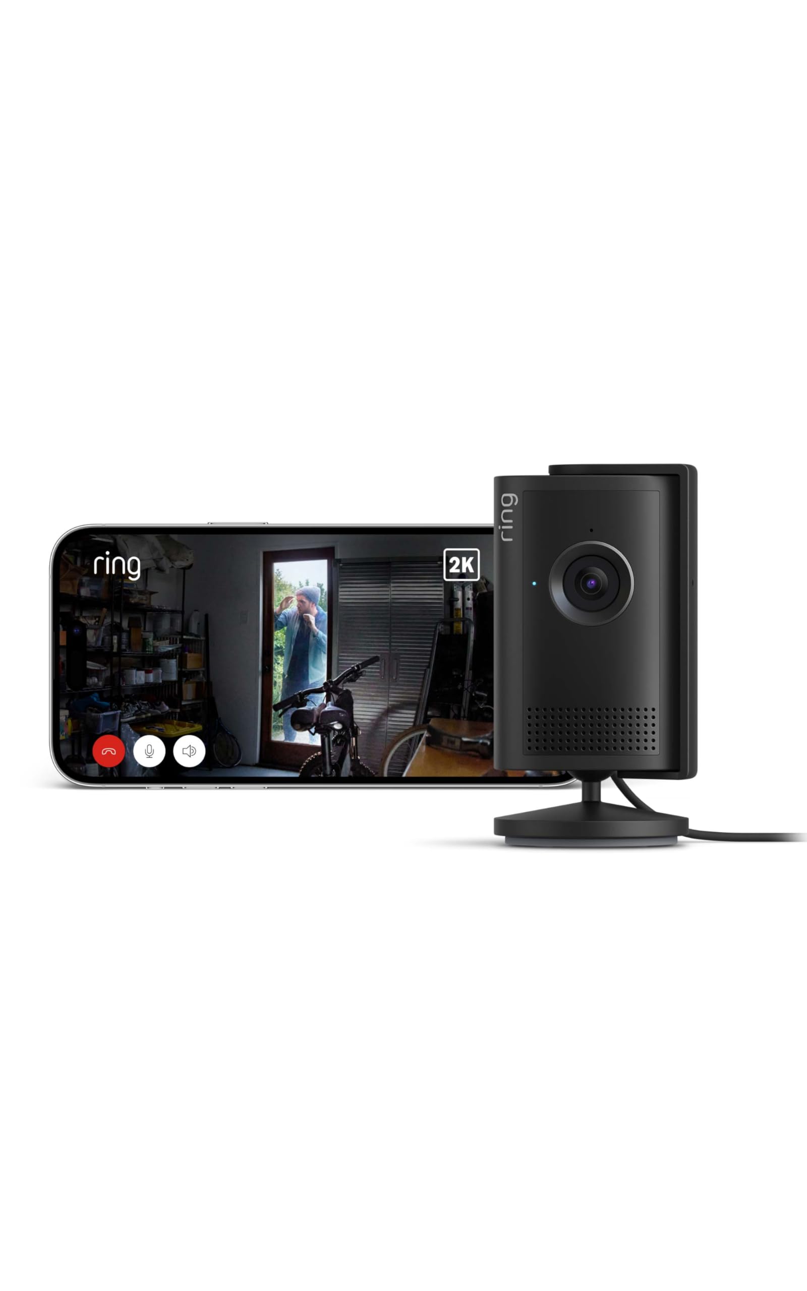 

Ring Indoor Cam Plus Indoor Security Camera 2K Wide-Angle Video 4x Zoom Motion Detection Black