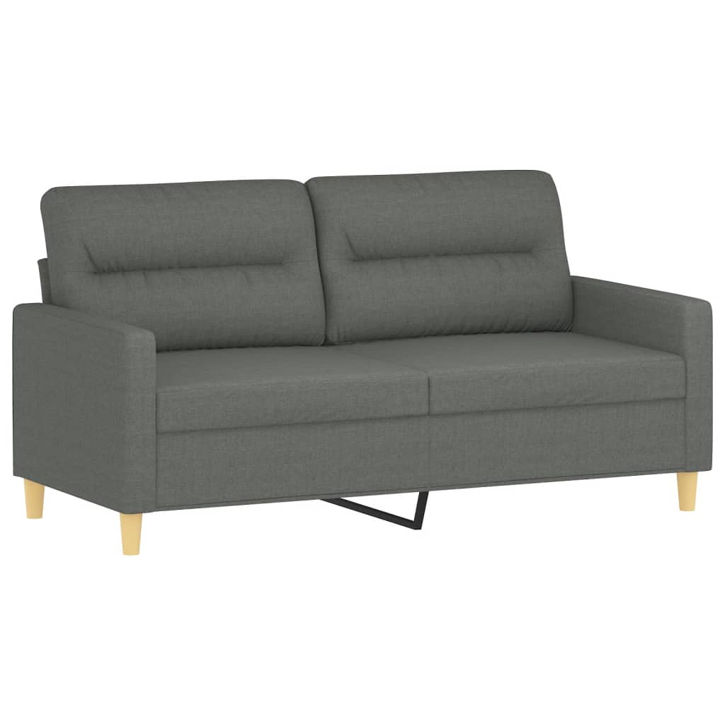 Vidaxl 3-Cz. Relaxation Set With Cushions, Dark Grey, Fabric