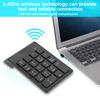 Mini Wireless Digital Keyboard USB 2.4GHz 18 Key Financial Accounting Keypad for PC DesktopBlack