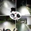 2Pcs Universal Motorcycle LED Light 6 LED  Auxiliary Lamp Driving Headlight