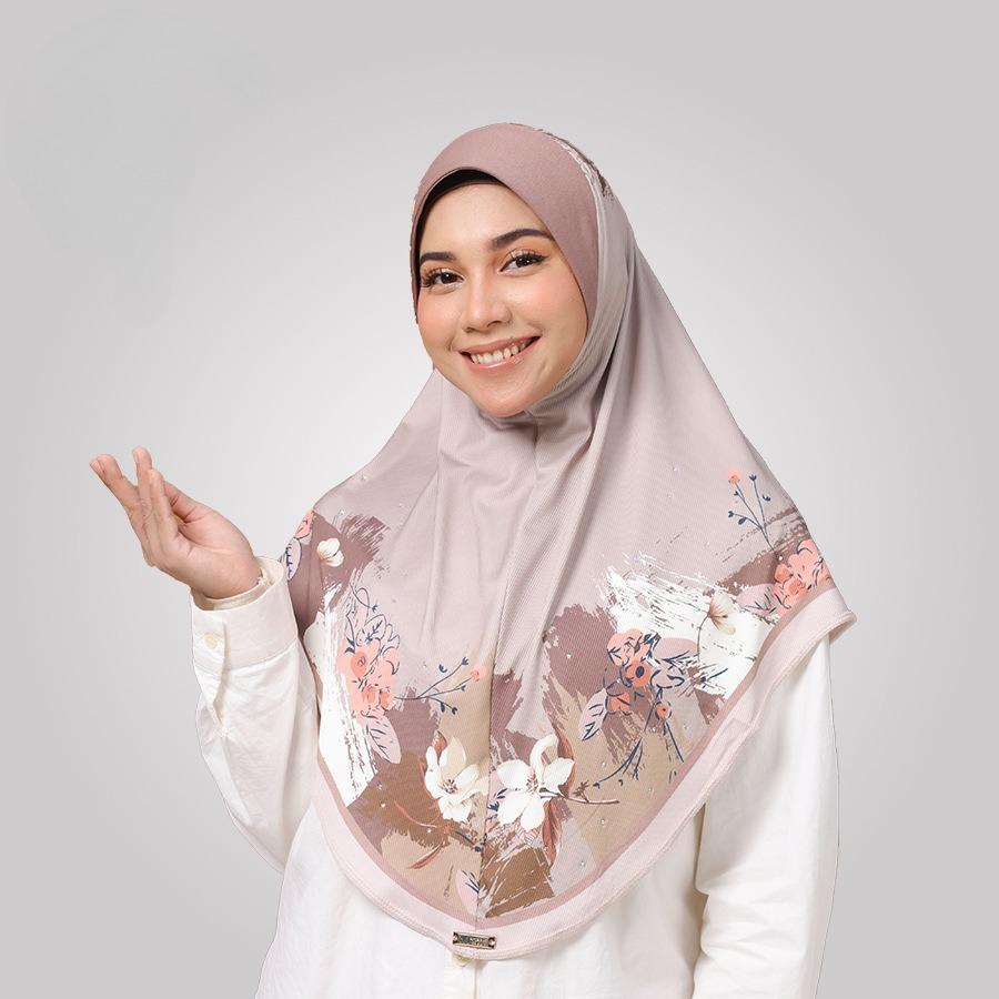 Women's Hijab Chiffon Printed Islamic Cap Instant Breathable Muslim Head Wraps