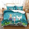 Cool Personality Miss Kobayashi's Dragon Maid Characters Bedding Set New Printed Duvet Cover Set Linen for Anime Lovers Home Bed