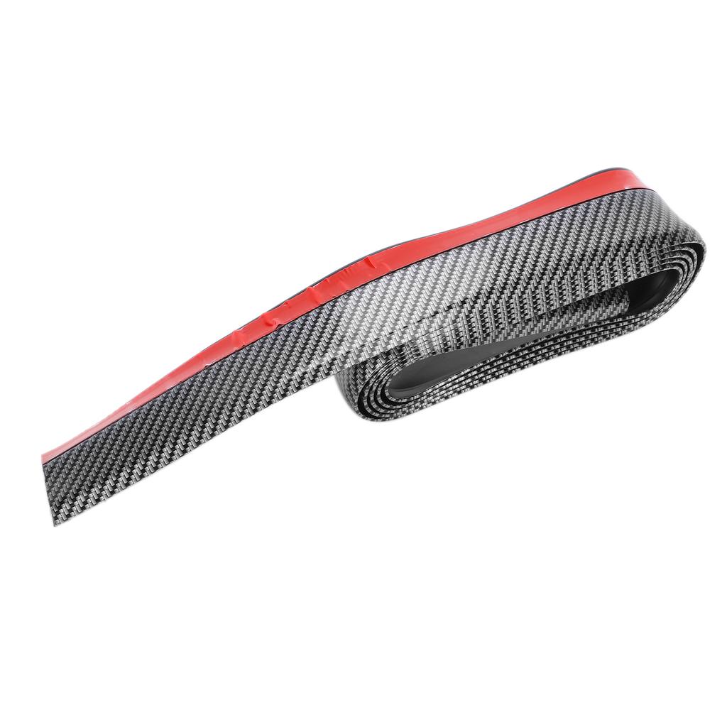 2.5m Car Front Bumper Lip Spoiler Cover Rubber Carbon Fiber Color Universal for Truck