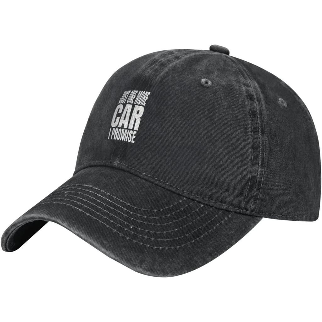 Car Enthusiast Baseball Cap Washed Denim Casual Dad Hat Adjustable Breathable Sun Hat