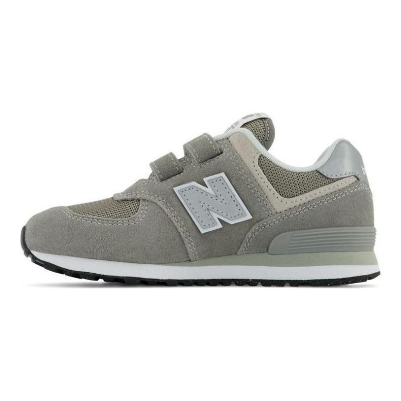 New Balance Kids 574 Hook And Loop Grey White PV574EVG