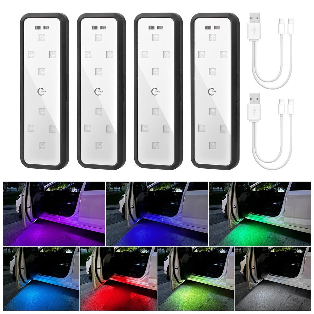 MAZERO Bez kabeláže Světlo do auta Kontrolka otevírání/zavírání dveří LED Uvítací světlo Magnet Infračervený senzor Kolize s dveřmi auta Předchozí