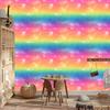 Blue and peach glitter wallpaper for living room and bedroom 50x1000