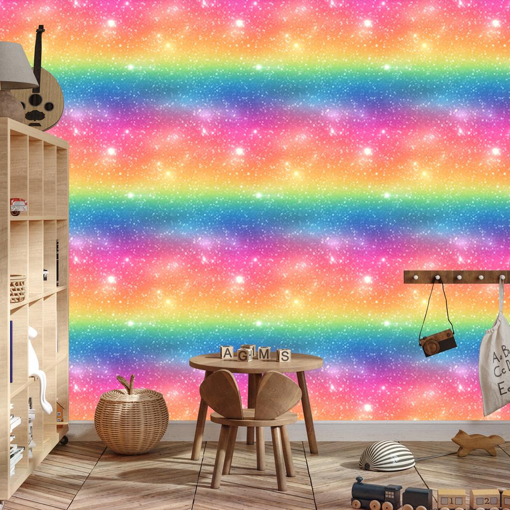Blue and peach glitter wallpaper for living room and bedroom 50x1000