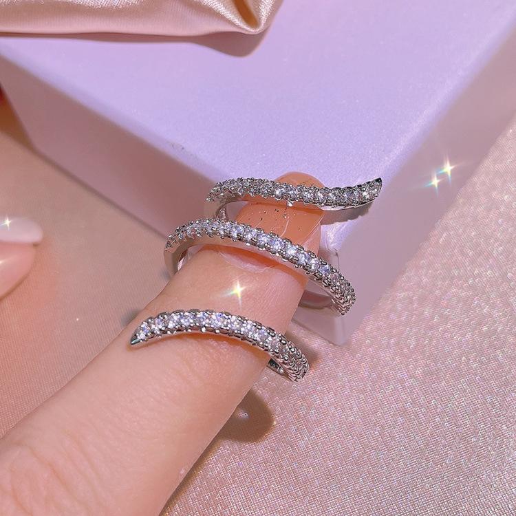Accessories Geometric Winding Zircon Ring Personalized Simple Ring Jewelry