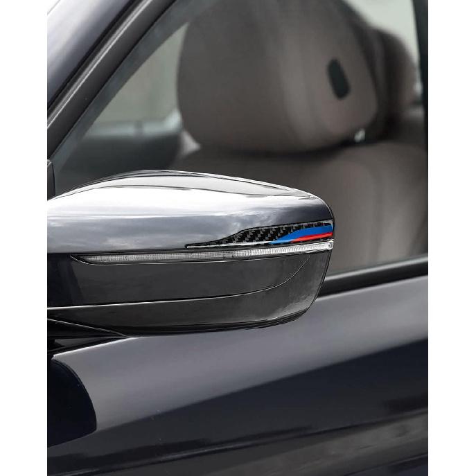 2PCS Universal Rearview Mirror Protector Sticker Anti Collision Strips Carbon Fiber Decal Trim fits for BMW X1 X2 X3 X4 X5 X6 1 2 3 4 5 6 7 Series
