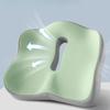 1pc Ergonomic Seat Cushion - 3-Zone Memory Foam Support, Tructured Base, Light Green/Grey for Office/Car/Wheelchair Use