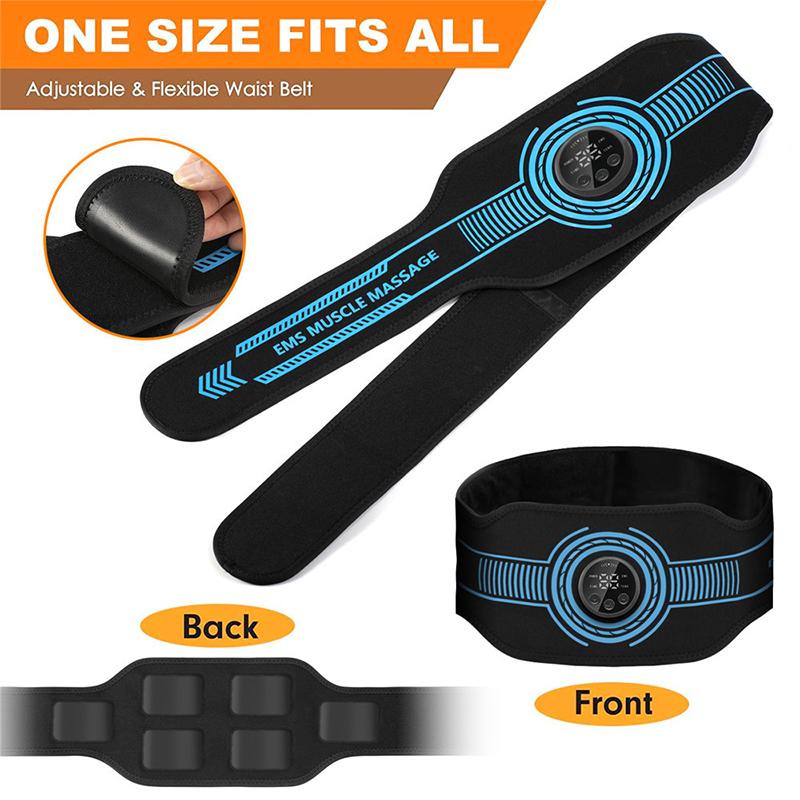 Nuovo Stile di Ricarica Cintura Dimagrante Addominale EMS Allenatore Muscoli Addominali Elettrico Dispositivo per la Perdita di Peso Modellamento del Corpo Brucia Grassi Fitness