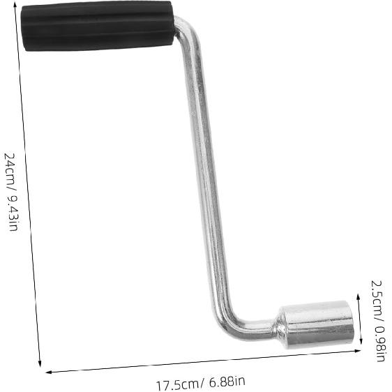 

DOITOOL Hand-Crank Rocker Trailer Jack Crank Handle Extension for Rv Stabilizer and Trailer Leveling Tool 9.45 Inch Durable Truck Accessory for