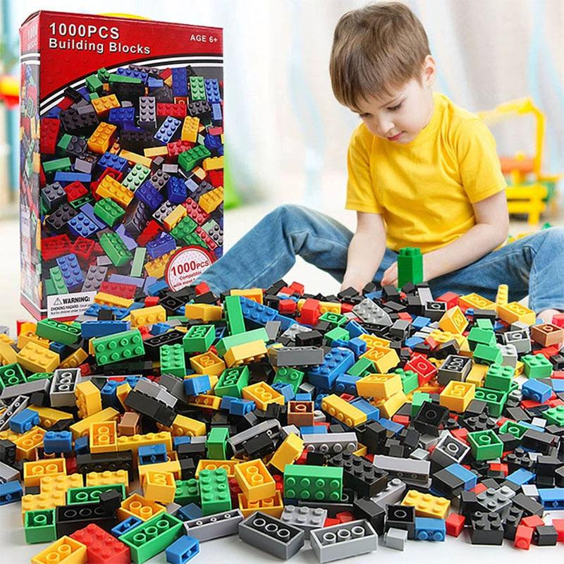 DIY Creative Building Blocks Bulk Set, 300/500/1000/1500Pcs  Classic Blocks Brick, Birthday Gift Children's Educational Toys