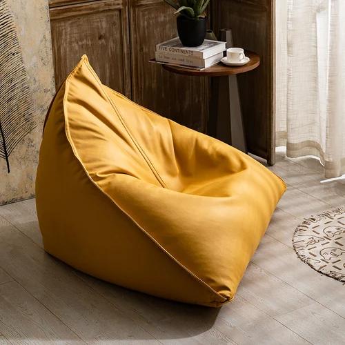 Japanese Lazy Sofa Tatami Bean Bag Balcony Lying Light Luxury Leather Children's Reading Single Chair