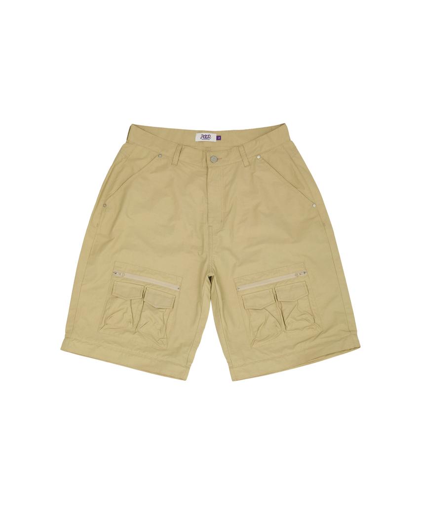 HOODHOOD Multi-Pocket Utility Detachable Pants Beige