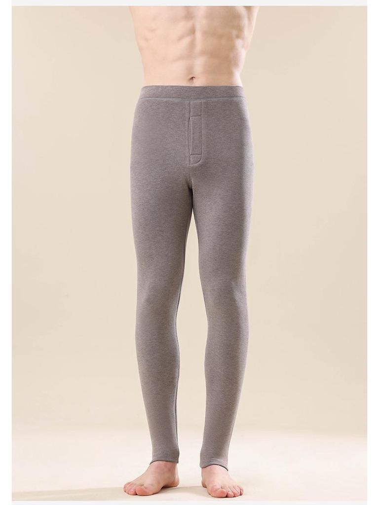 Extra lange Thermohose für große Männer & Frauen - Doppellagig, verdickt, warmes Acryl-Baumwoll-Basisschicht für Herbst & Winter