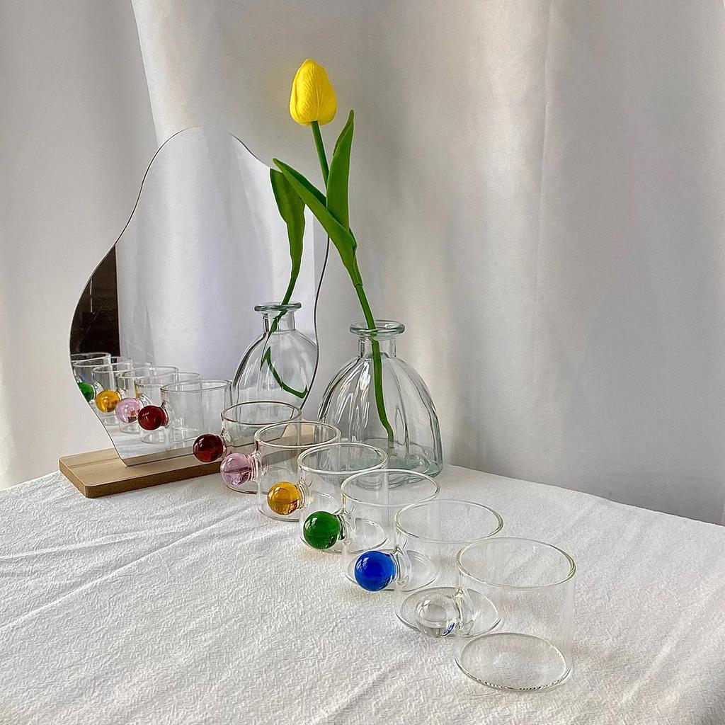 6pcs Pack Small Cups Set Espresso Cups Coffee Mug Tea Cup Set Heat Resistant Glasses Coffee Tea Cups Mugs Milk