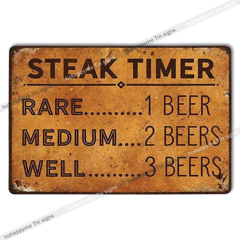 Retro Collectible Beer Tin Sign Metal Plaque Man Cave Garage Shed Decoration - 8x12in 20x30cm