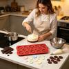 Button Shape Baking Mold Silicone Mold, Food Grade Non Stick Chocolate Candy Making Casting Multi Cavity Dessert Tray, Flexible Easy Release