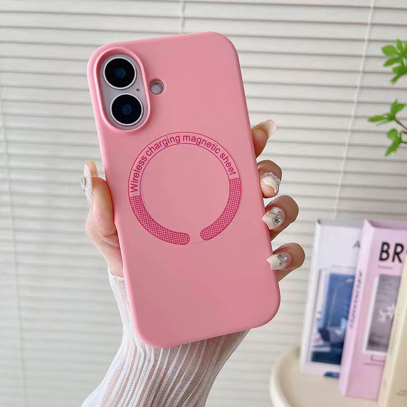 

Минималистичный чехол из жидкого силикона с магнитной зарядкой для iPhone 16 PRO – защита от падений для Apple 15 iPhone 17 Pro