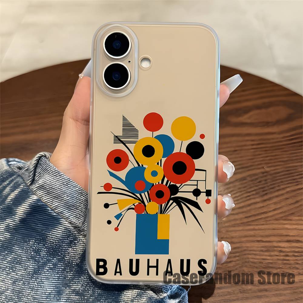 

Bauhaus Exhibition Art Phone Case For iPhone 17,16,15,14,13,12,11 Pro,Max,Plus,X,XS,XR,SE4,E Mini Transparent Soft Cover iPhone14Pro