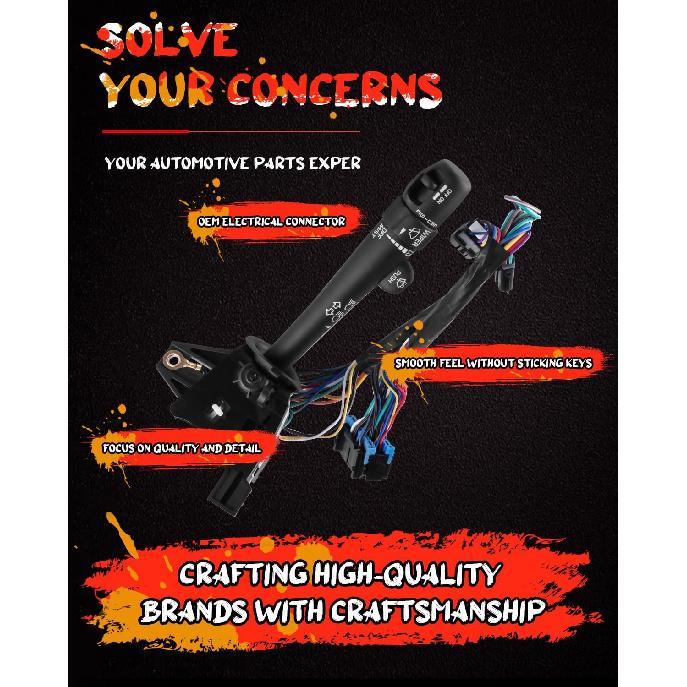 Multifunction Combination Switch Turn Signal Switch Replacement Fits for Chevrolet Impala 2000-2005 for Chevy Monte Carlo 2000-2005