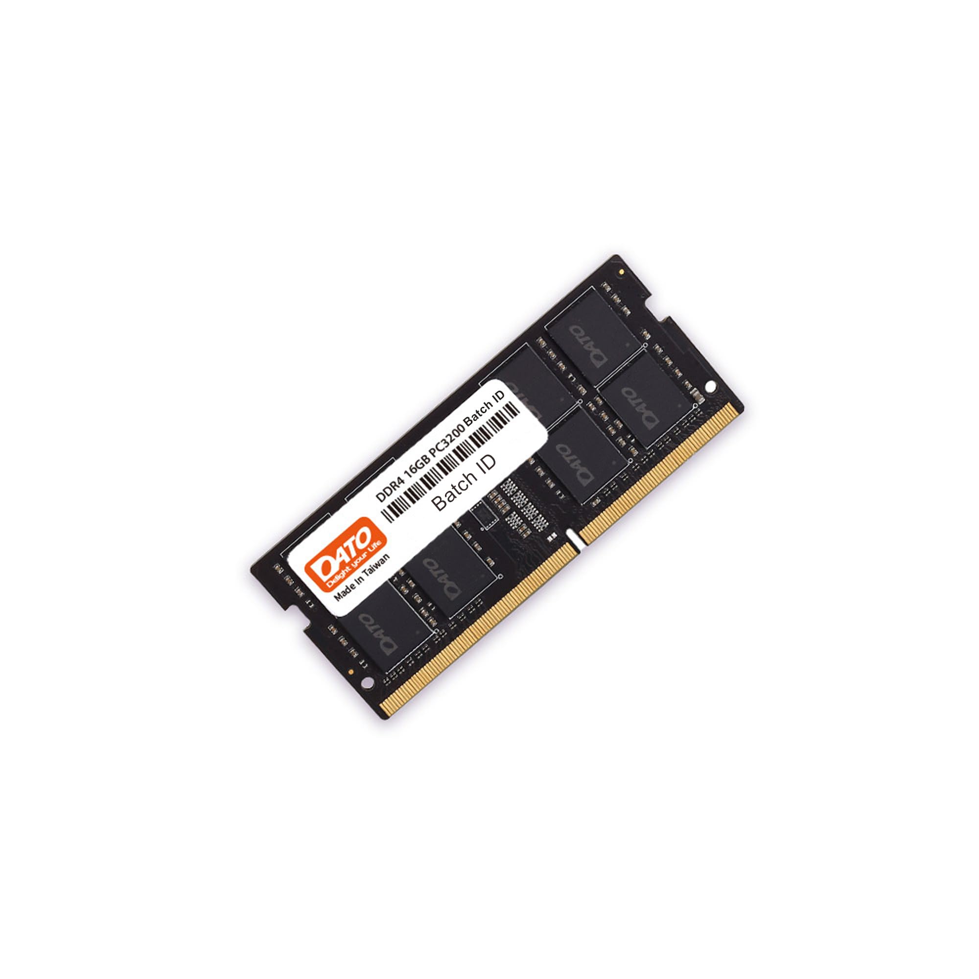 

DATO Laptop Memory 16GB DDR4 3200MHz JEDEC Compliant CL22 SODIMM 260 Pin Laptop RAM Memory Module Manufacturer 3 Year Warranty Made in Taiwan чорний
