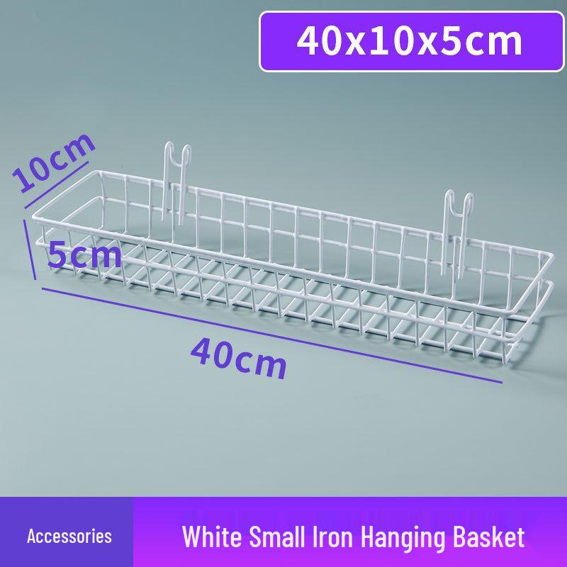 White Wire Grid Mesh Display Rack for Storage & Photos
