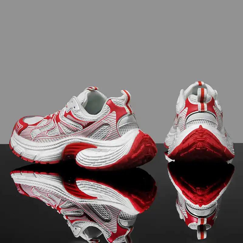 Fashion Chunky PU Leather Skate Sneakers Chunky Boots Size 44 Woman High Brand Shoes Sports Suppliers Kit Losfers Sport Casuall