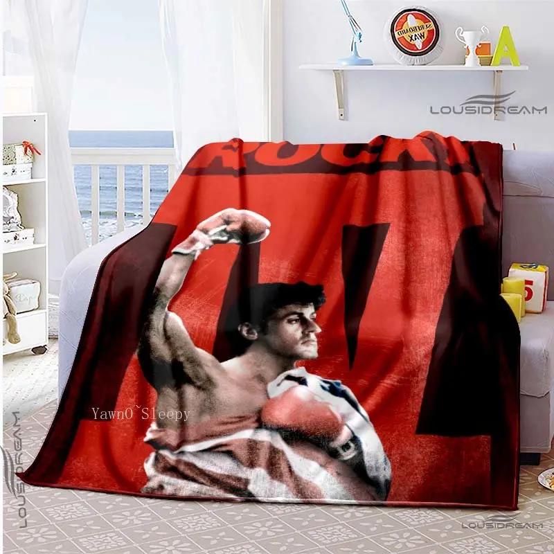 The Champion of Boxing 3D Printed Blanket Rock-y Character Blanket for Fans Bedding Bedspread Sofa Air Condition Warming Cover