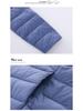 2025 Women's Lightweight Down Jacket: Short Style, Two-Way Round/V-Neck, Perfect for Autumn & Winter