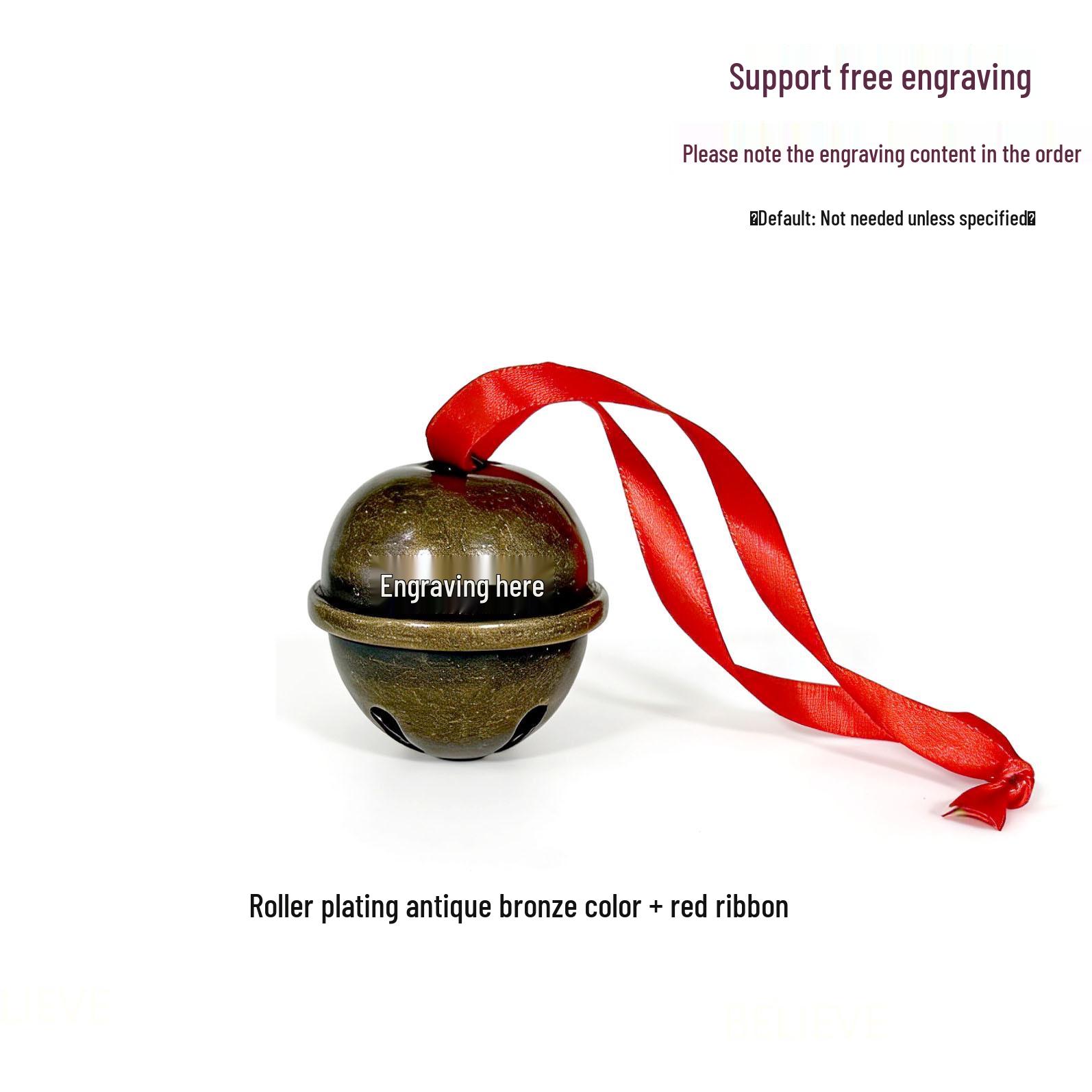 Polar Express 'Glaube' Schlittenglocke Weihnachtsbaumschmuck Rentier Geschenk red