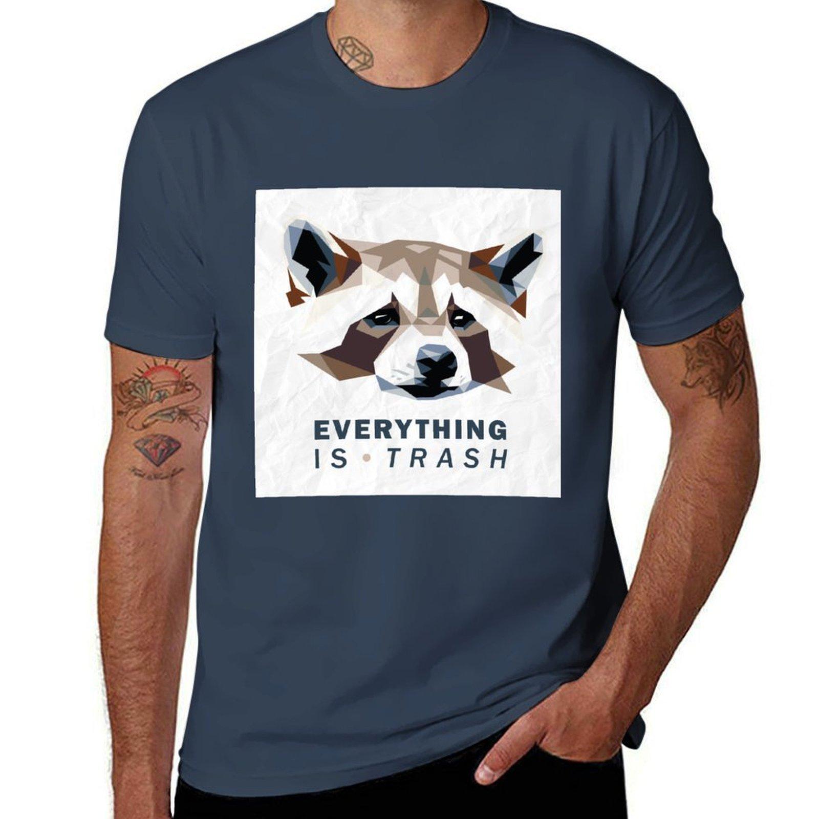 Everything Is Trash Tshirt Basic Simple Design Short Sleeve Shirt S