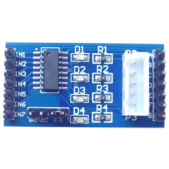 

ULN2003 Five-Wire Four-Phase Stepper Motor Driver Module Driver Board 5P+Pin Header Interface 10*10*2 білий