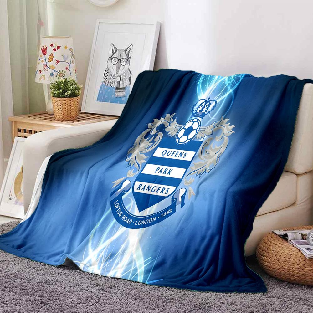 Queens Rangers Fußball Flanelldecke, Weiches Polyester, Modernes Design, Ganzjahres für Camping, Reisen, Geschenke für Feiertage oder Geburtstage