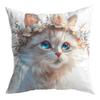 New White Cat Dream Print Pillowcase Atmosphere Decorative Cushion Pillowcase