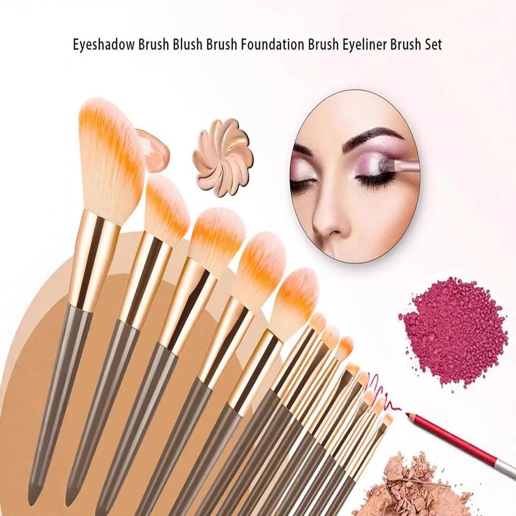 Kompaktowy zestaw 13 pędzli do makijażu: Czarno-Białe, Miękkie Włosie do Podkładu, Cieni do Powiek, Brwi i Korektora.