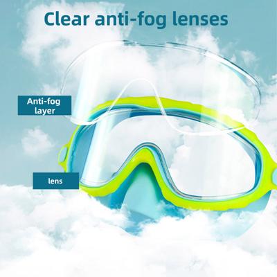 Lunettes de natation pour enfants Anti-fuite Masque de snorkeling avec cache-nez et sangle élastique