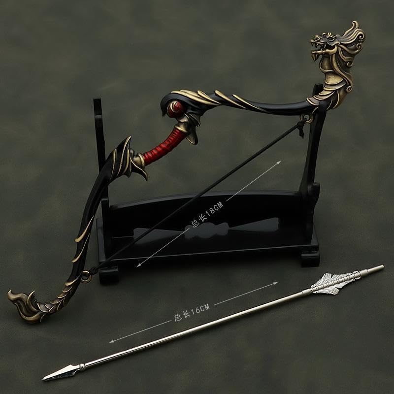[Nekogamiyama] Die Geschichte der Drei Königreiche: Heroische Generalwaffe, Lu Bu, 18cm Pfeil und Bogen, Miniaturfigur, Sammlerdekor