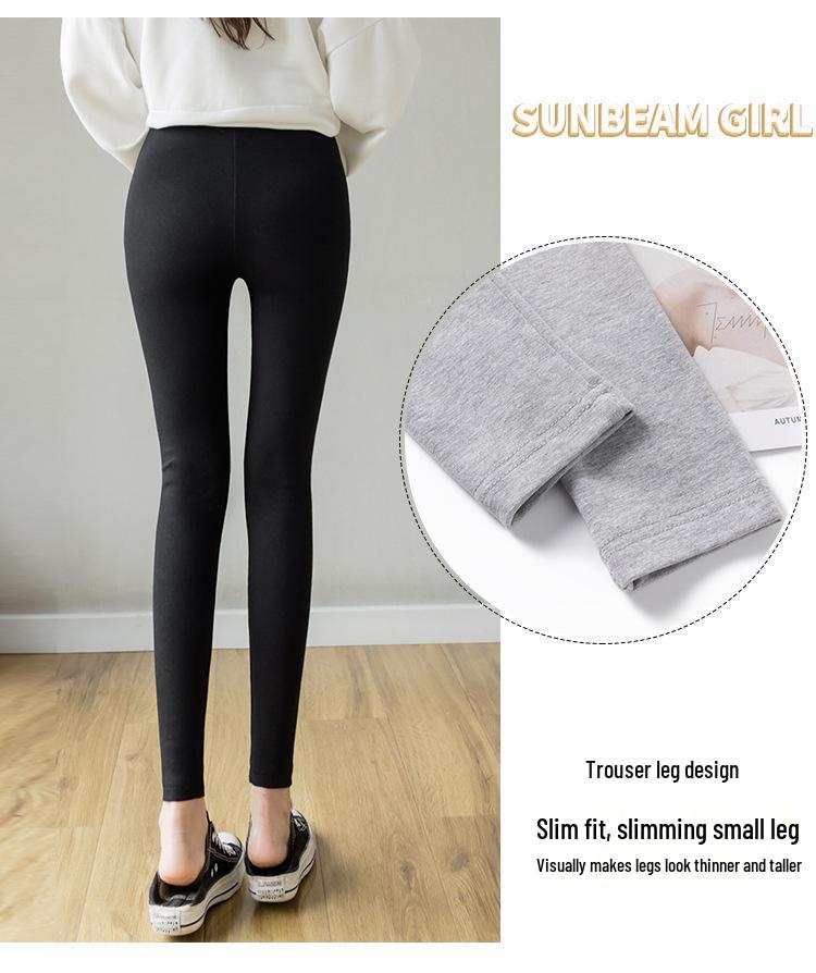 In-Stock Maternity Leggings: Soft, Warm Cotton, Plus Velvet, Elastic Fit for Spring, Autumn & Winter