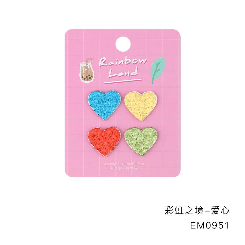 Cute Creative Pattern Clothes Decoration Exquisite Embroidery Sticker Cloth Sticker Mobile Phone Hat Patch Sticker Self-Adhesive Hand Account Sticker