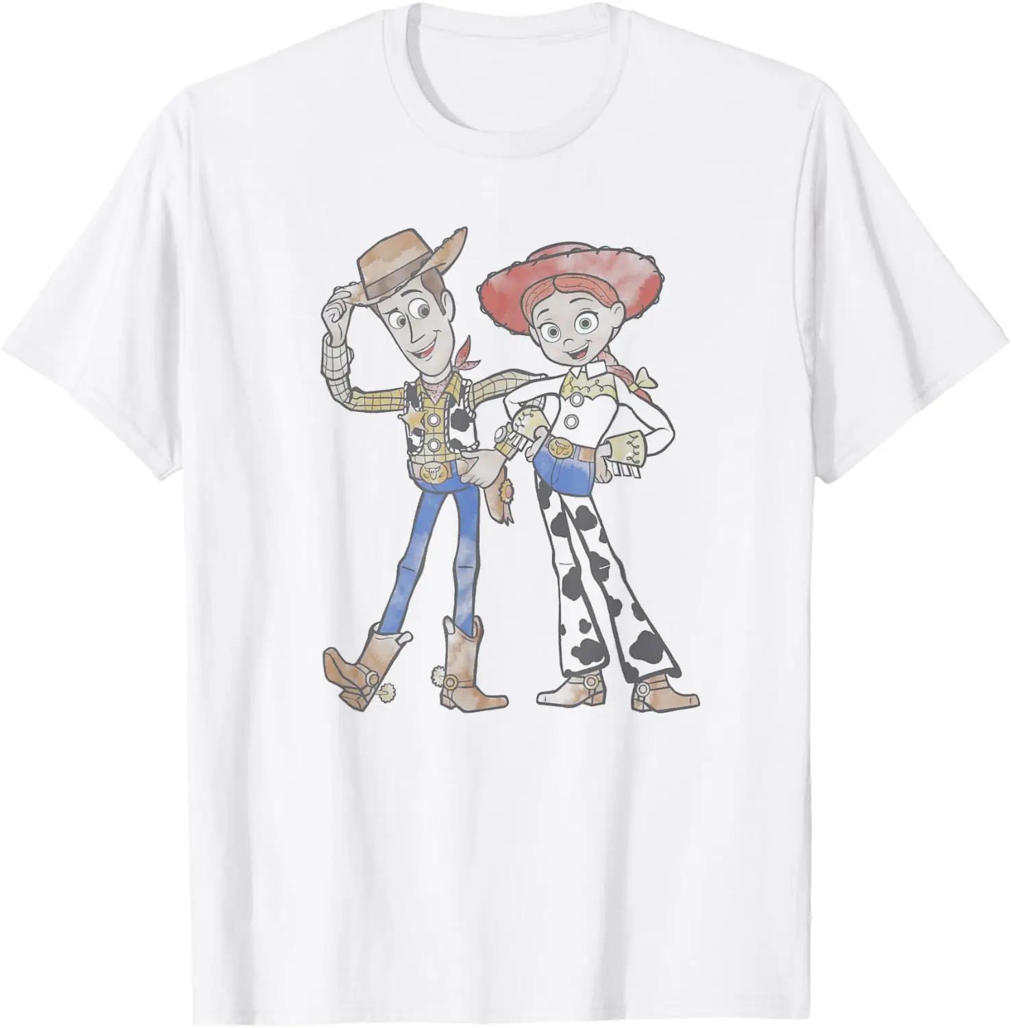 Hot Fashion Casual Disney Pixar Toy Story 4 Woody and Jessie T-Shirt S-4XL Four Seasons XL