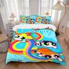 Custom Textile Power Puff Girls Bedding 3 Piece Set HD Print Duvet Cover Pillowcases for Teens Adult Bedroom Decoration