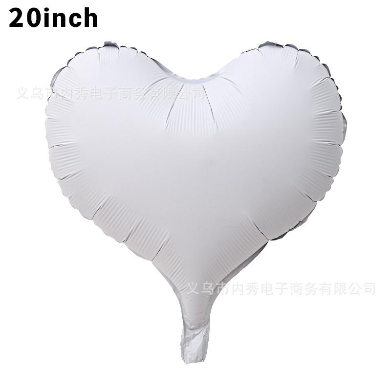 20 Inch Matte Crooked Heart Aluminum Film Balloon Candy Color Curved Love Helium Balloon Party Decoration
