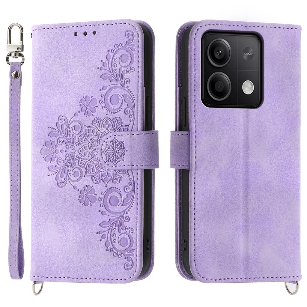 For Xiaomi Redmi Note 13 5G/Note 13 5G (China) Leather Phone Case with 2 Straps